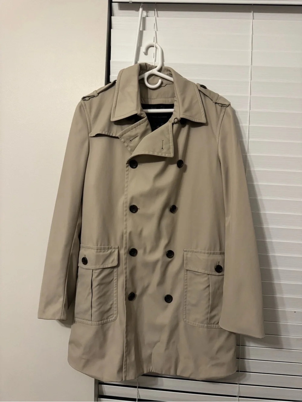Banana Republic Men's Double-Breasted Trench Coat - Khaki